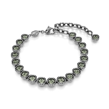 Bracciale tennis donna Swarovski Imber placcato rutenio con cristalli neri 5682592-1