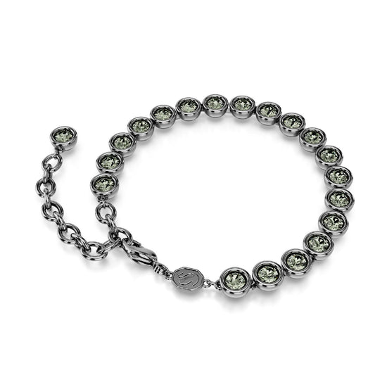 Bracciale tennis donna Swarovski Imber placcato rutenio con cristalli neri 5682592-3
