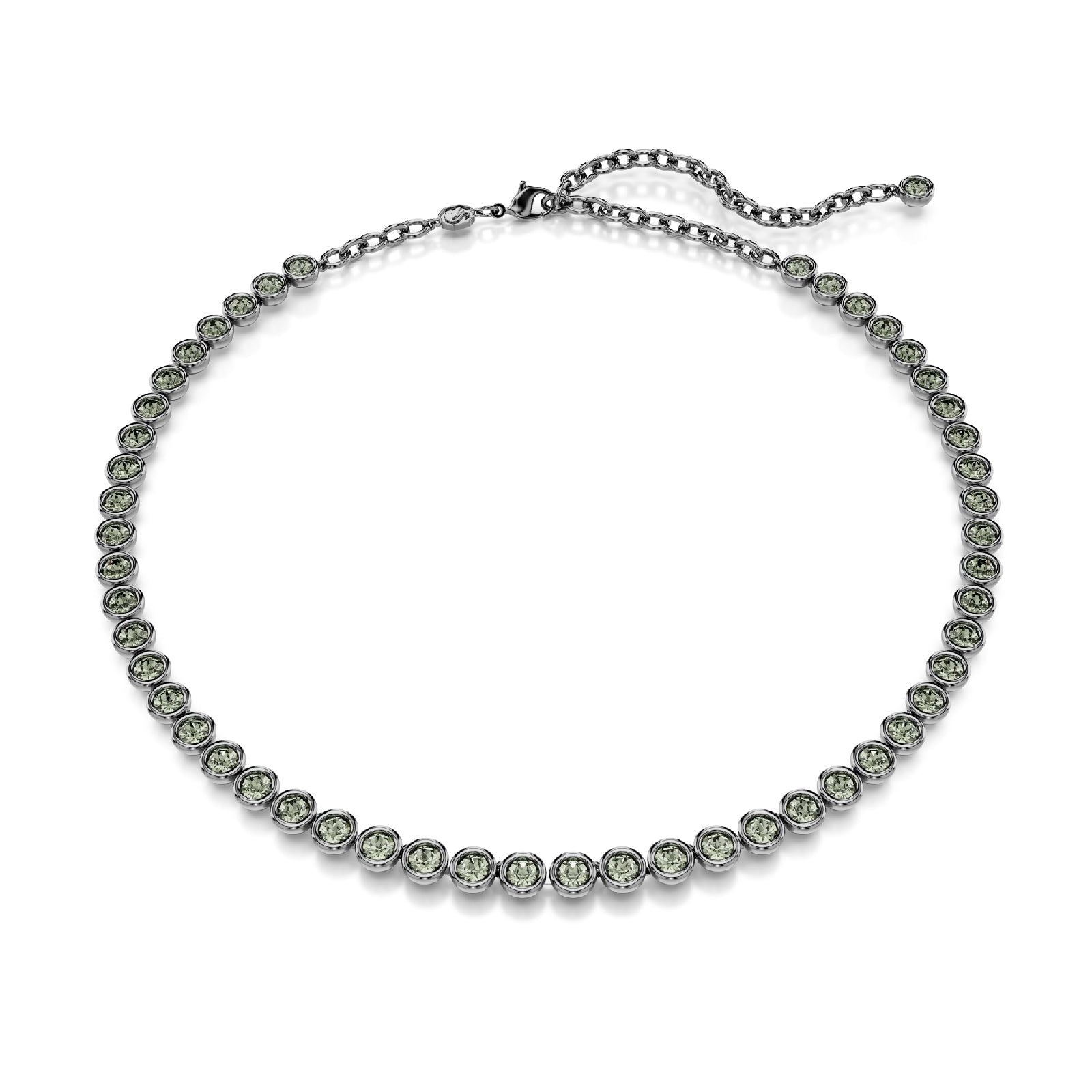 Collana tennis donna Swarovski Imber placcato rutenio con cristalli neri 5682593-1