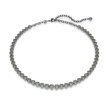 Collana tennis donna Swarovski Imber placcato rutenio con cristalli neri 5682593-1