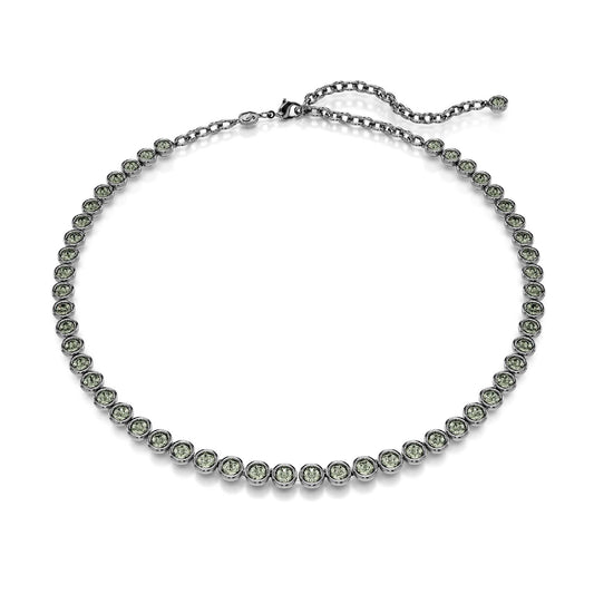 Collana tennis donna Swarovski Imber placcato rutenio con cristalli neri 5682593-1