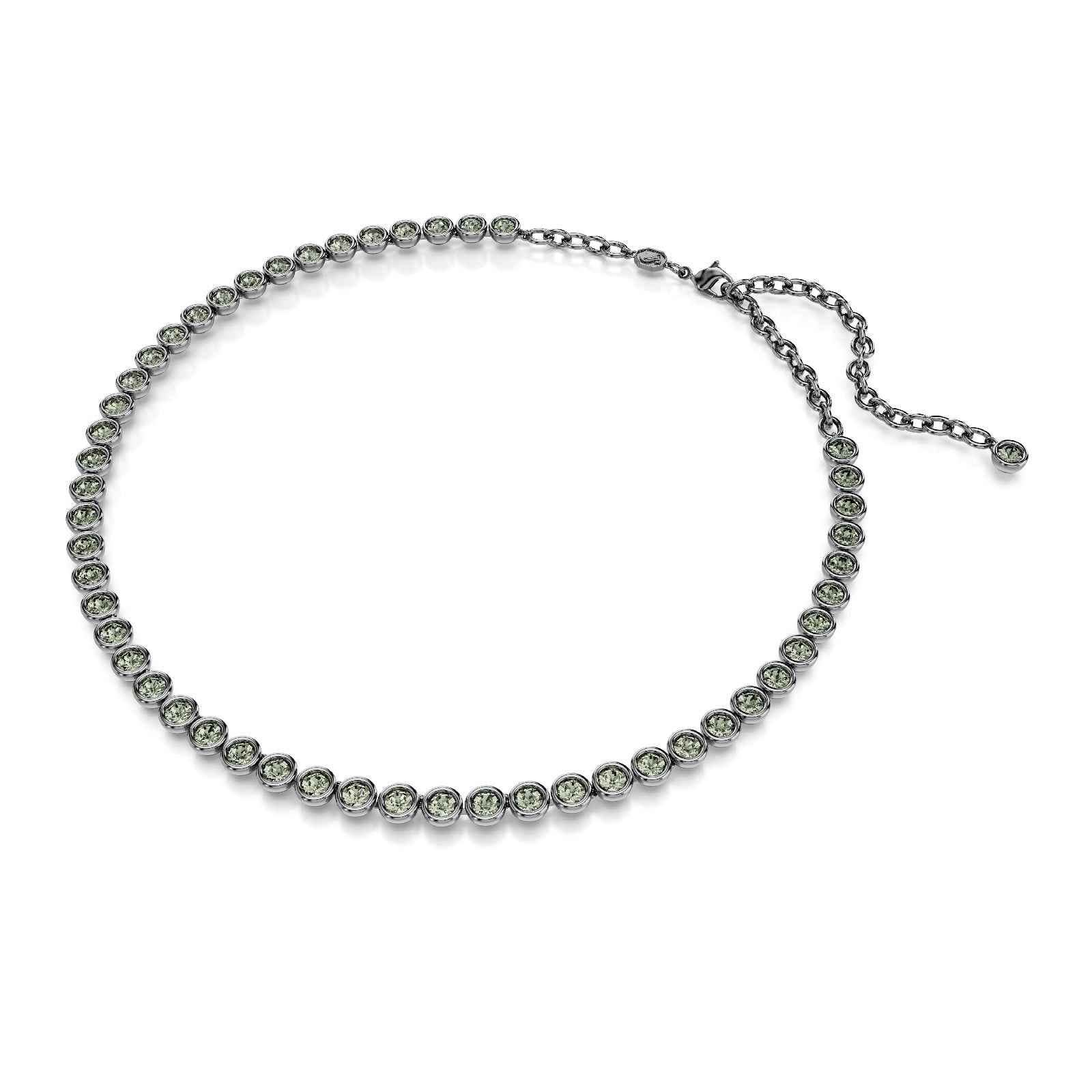 Collana tennis donna Swarovski Imber placcato rutenio con cristalli neri 5682593-2