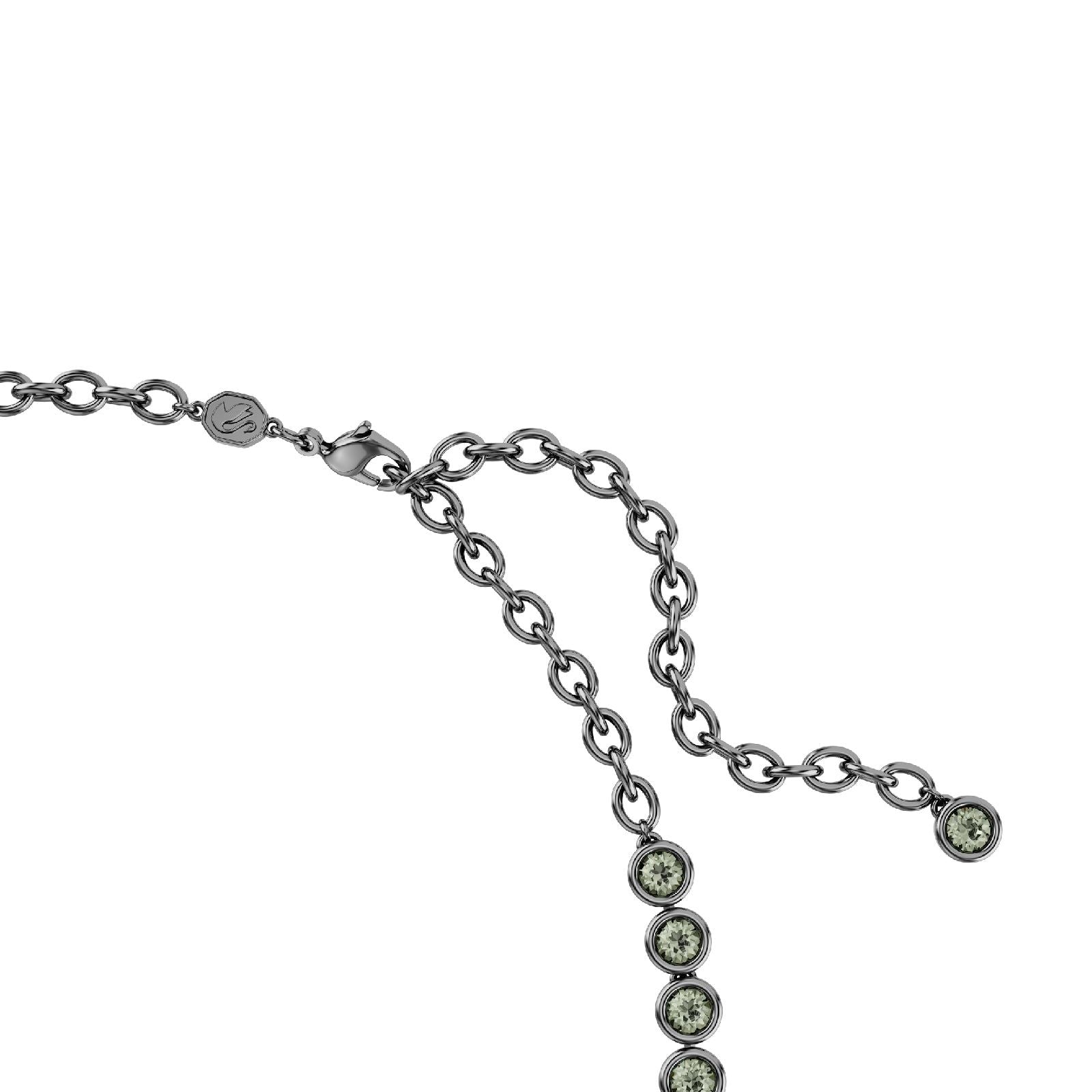 Collana tennis donna Swarovski Imber placcato rutenio con cristalli neri 5682593-3