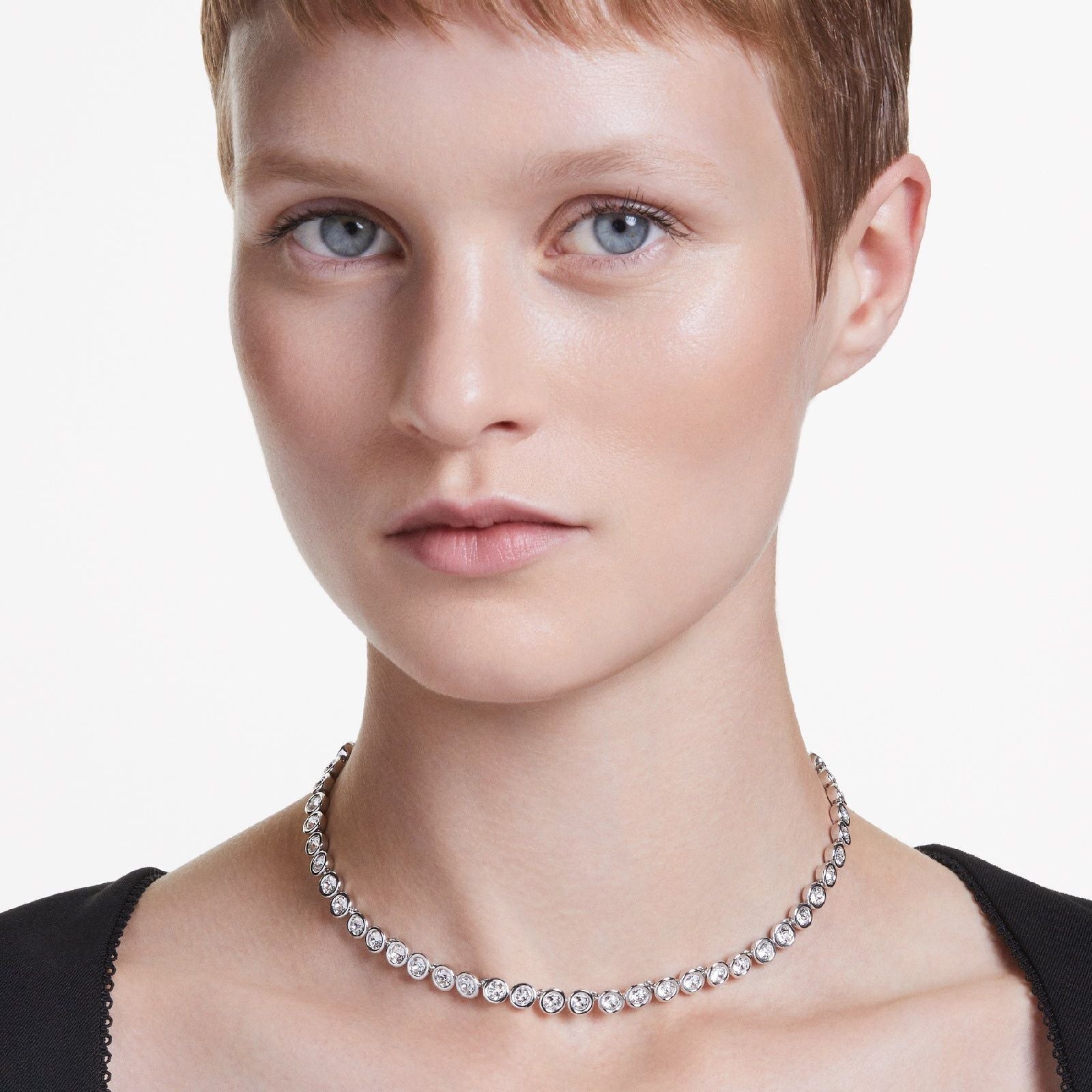 Collana tennis donna Swarovski Imber rodiato con cristalli 5682595-4