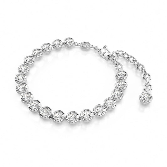 Bracciale tennis donna Swarovski Imber rodiato con cristalli 5682666-2