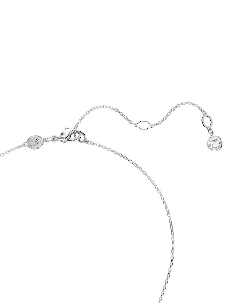 Set collana e orecchini a lobo da donna Swarovski Meteora in lega di metalli rodiata con ciondolo tondo e pavé di cristalli 5683445