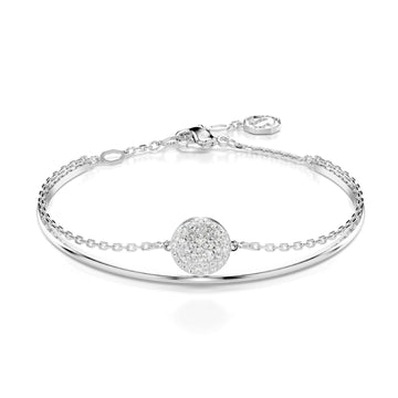 Bracciale semirigido donna Swarovski Meteora rodiato con pavé di cristalli 5683447-1