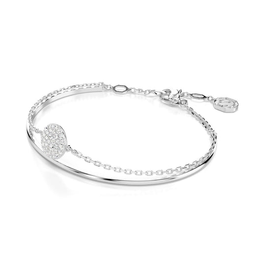 Bracciale semirigido donna Swarovski Meteora rodiato con pavé di cristalli 5683447-2