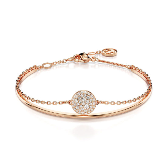 Bracciale semirigido donna Swarovski Meteora rosé con pavé di cristalli 5683452-1