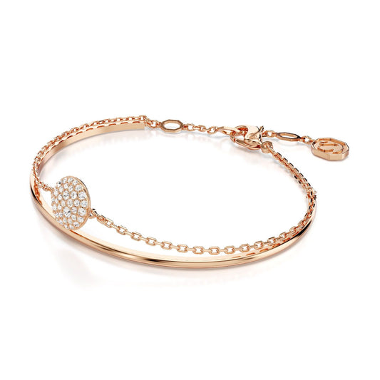 Bracciale semirigido donna Swarovski Meteora rosé con pavé di cristalli 5683452-2