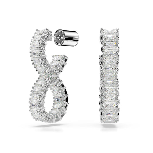 Orecchini donna Swarovski Hyperbola rodiati a infinito con cristalli 5684047-1