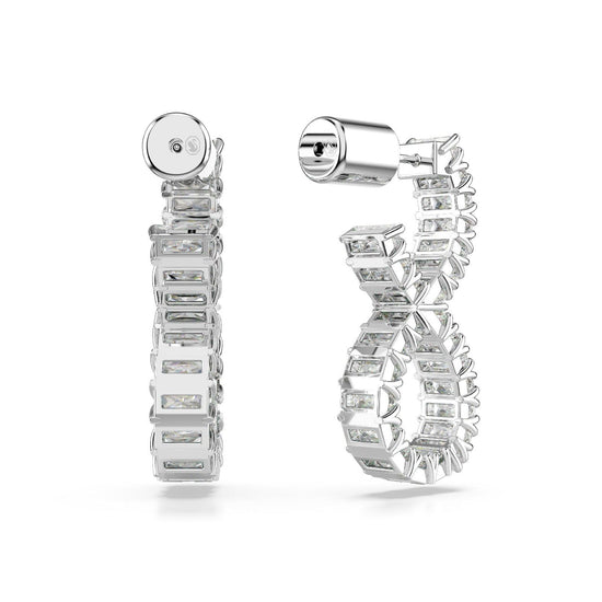 Orecchini donna Swarovski Hyperbola rodiati a infinito con cristalli 5684047-3