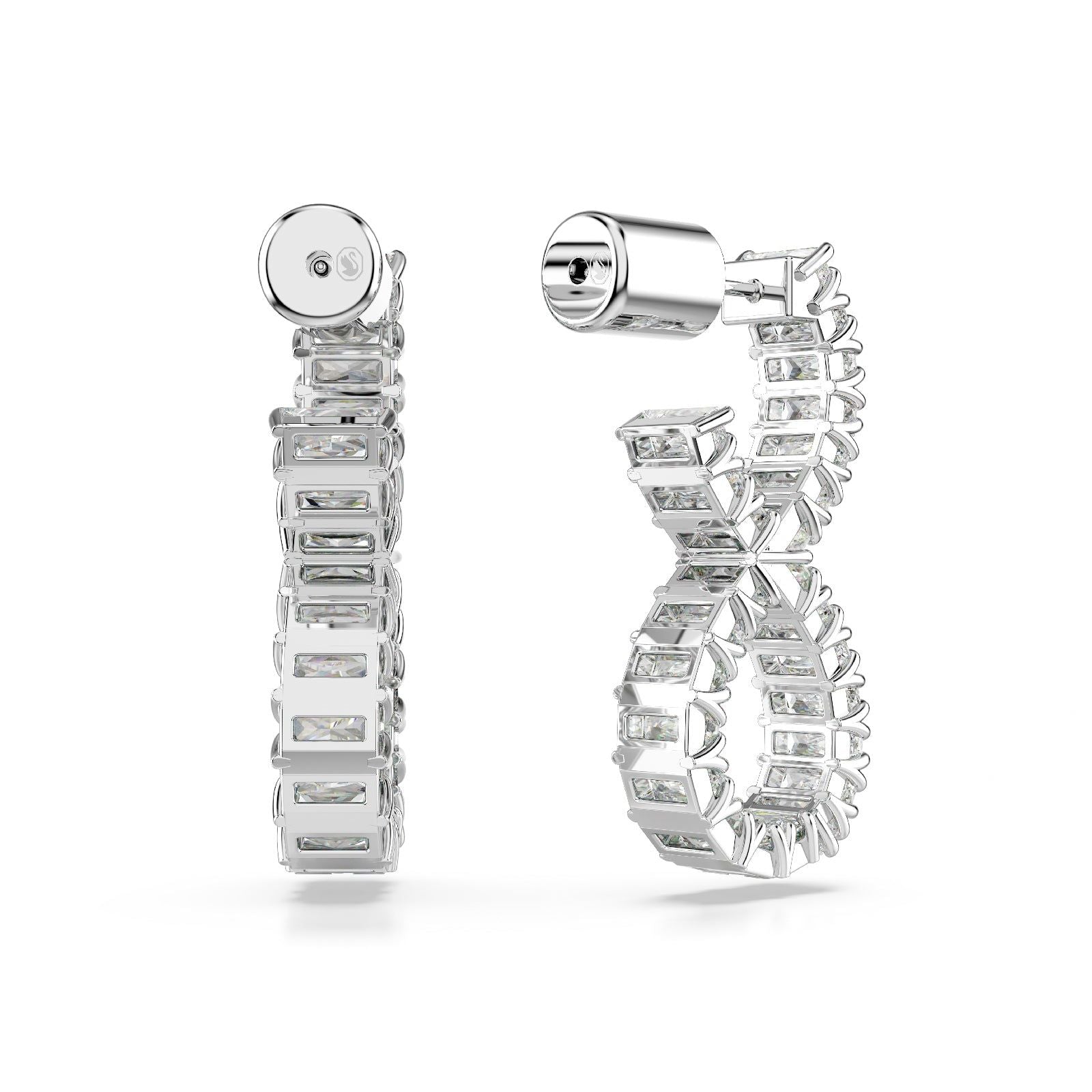Orecchini donna Swarovski Hyperbola rodiati a infinito con cristalli 5684047-3