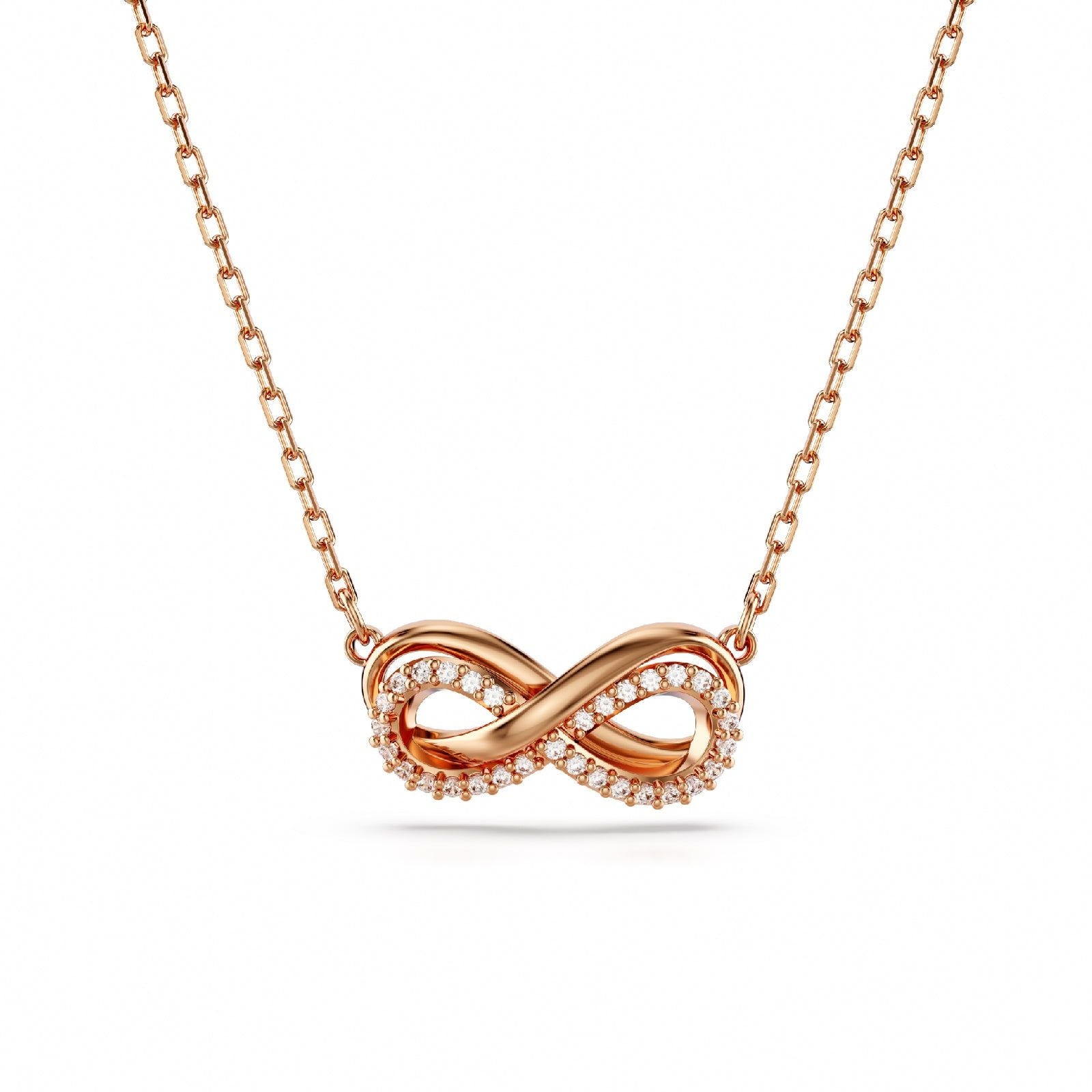 Collana donna Swarovski Hyperbola rosé con infinito di cristalli 5684084-1