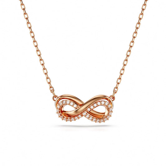 Collana donna Swarovski Hyperbola rosé con infinito di cristalli 5684084-1