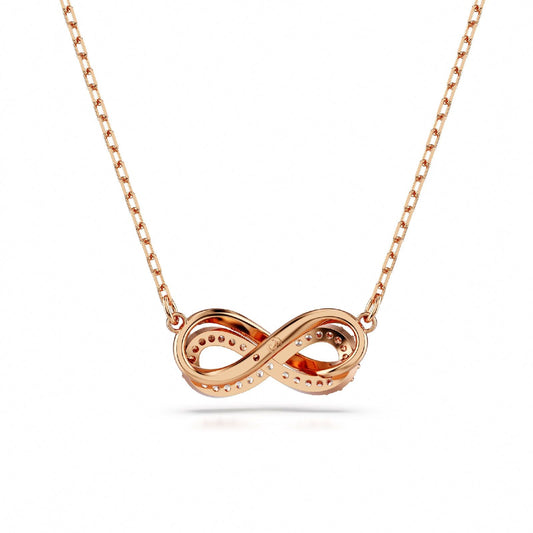 Collana donna Swarovski Hyperbola rosé con infinito di cristalli 5684084-2