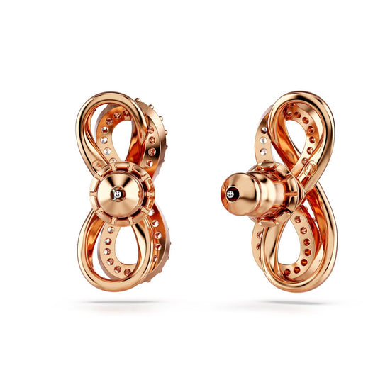 Orecchini donna Swarovski Hyperbola rosé con infinito di cristalli 5684085-3