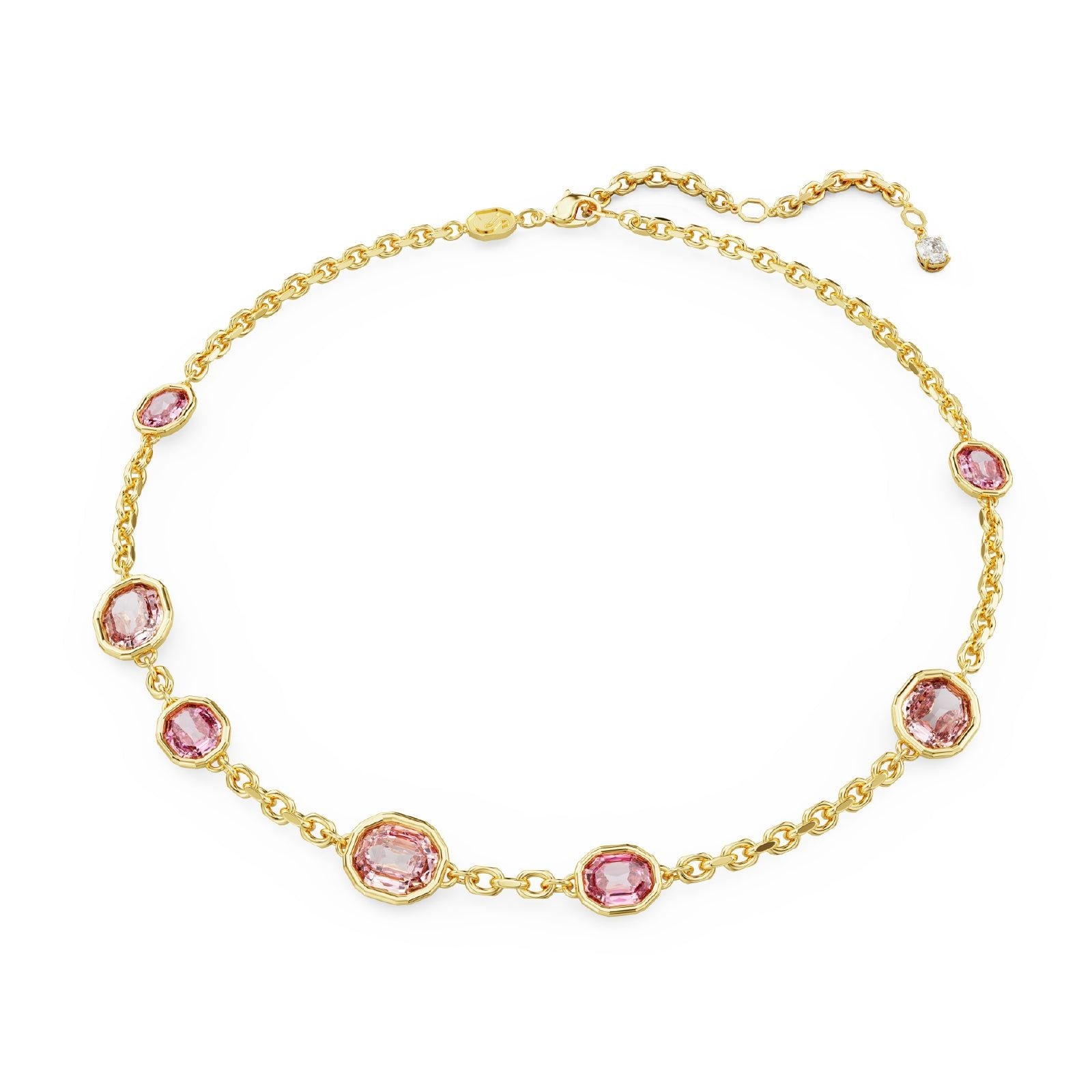 Collana donna Swarovski Imber placcata oro con cristalli rosa ottagonali 5684239-1