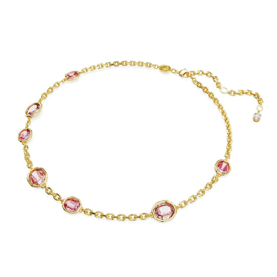 Collana donna Swarovski Imber placcata oro con cristalli rosa ottagonali 5684239-2