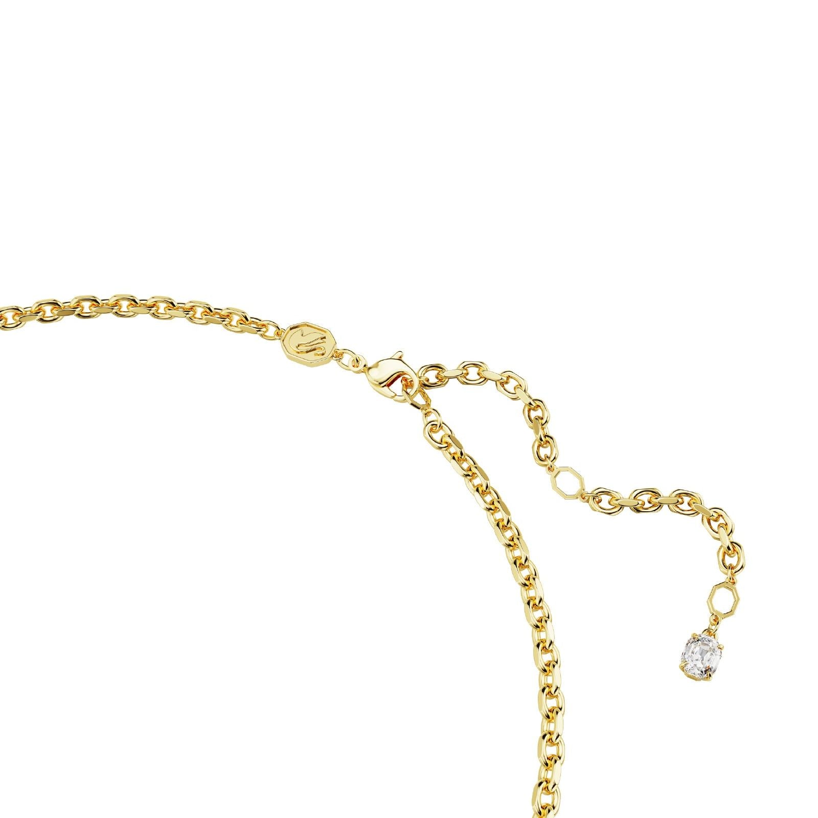 Collana donna Swarovski Imber placcata oro con cristalli rosa ottagonali 5684239-3