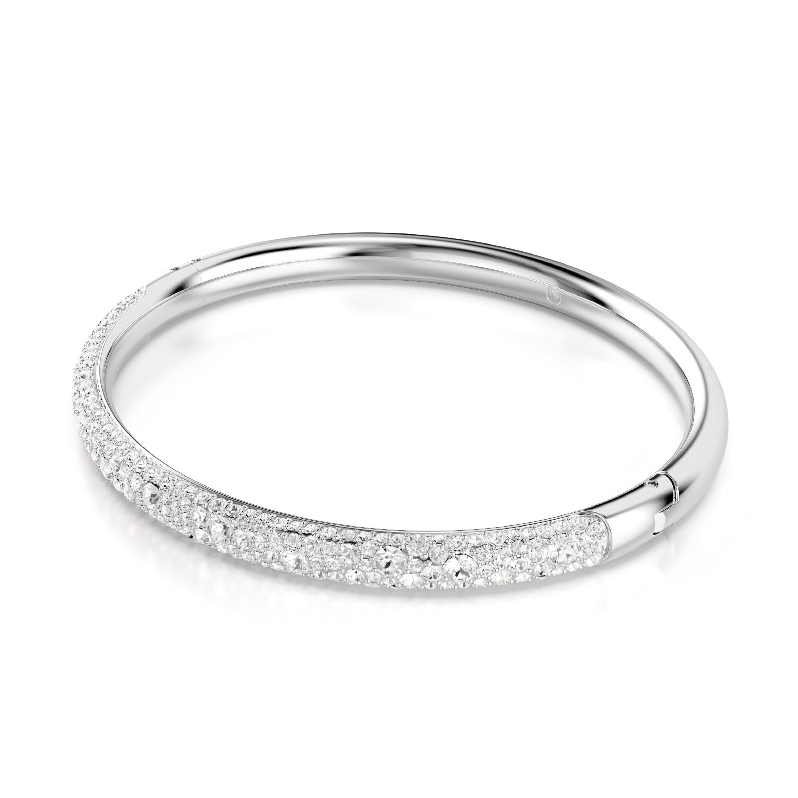 Bracciale donna Swarovski Meteora rodiato con pavé di cristalli 5684241-2