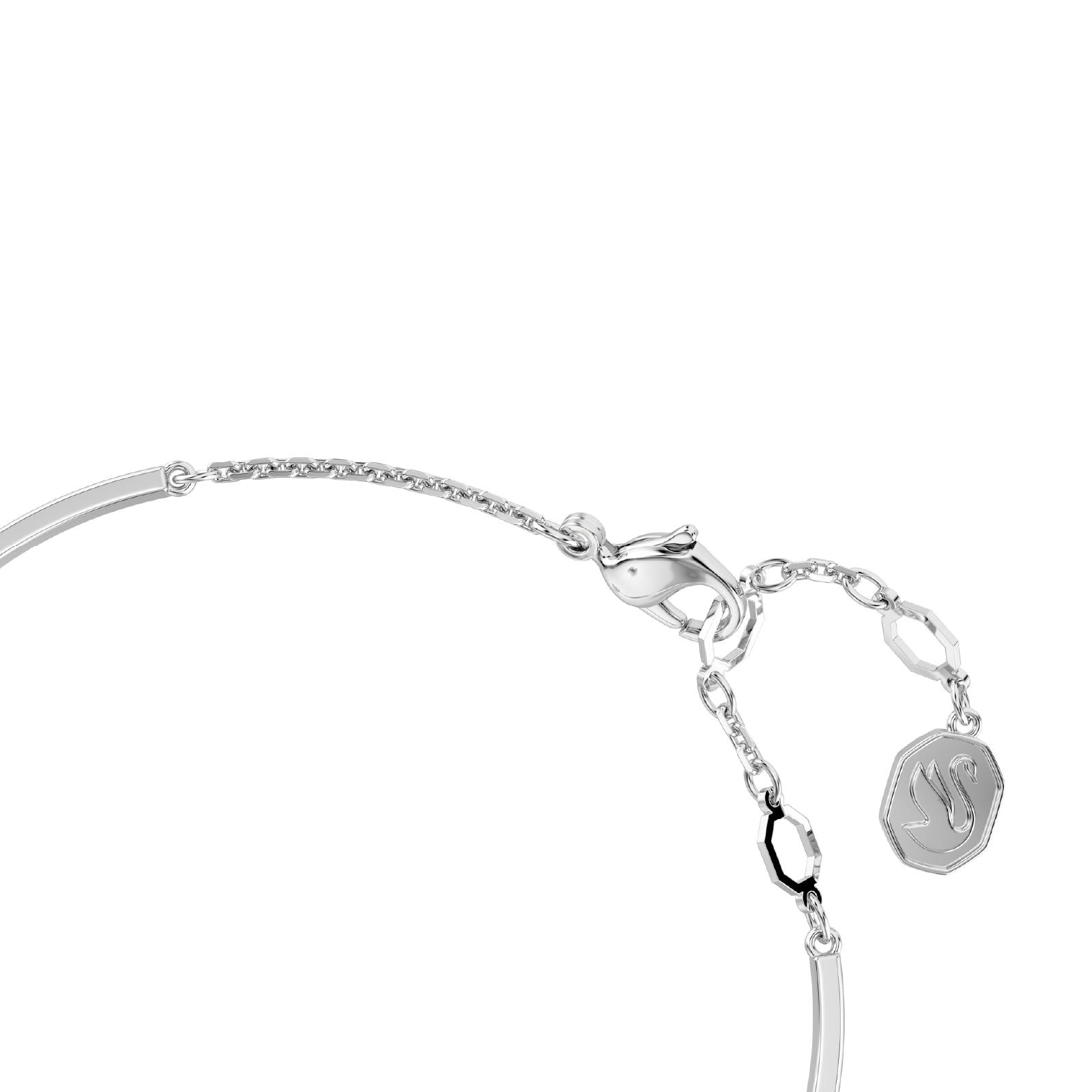 Bracciale donna Swarovski Hyperbola rodiato a cuore con cristalli e perle 5684385-3