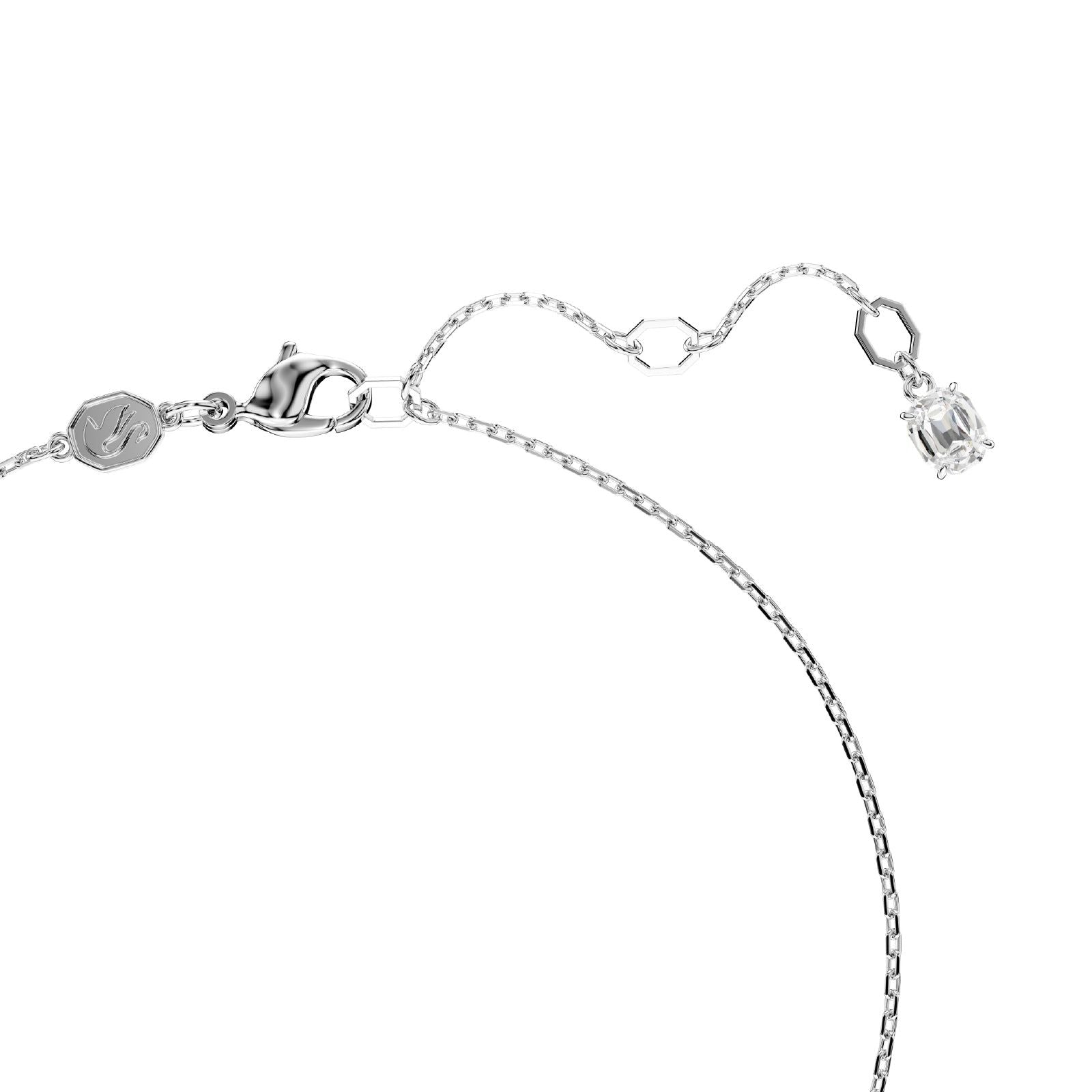 Collana donna Swarovski Hyperbola rodiato a cuore con cristalli e perle 5684386-4