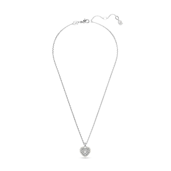 Collana donna Swarovski Hyperbola rodiato a cuore con cristalli e perle 5684386
