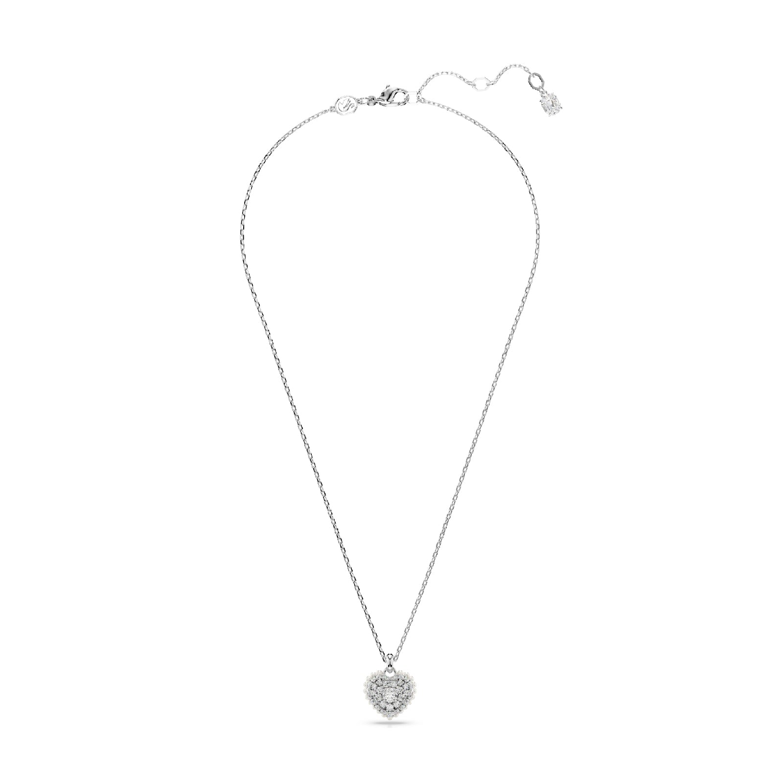 Collana donna Swarovski Hyperbola rodiato a cuore con cristalli e perle 5684386