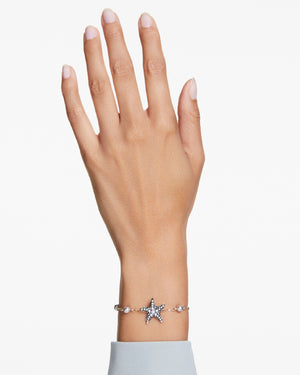 Bracciale catena da donna Swarovski Idyllia in lega di metalli dorata con stella marina con cristalli e perle 5684398