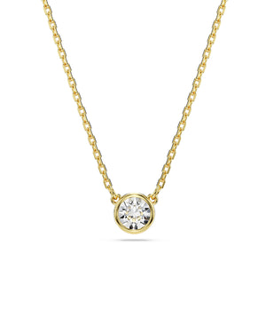 Collana punto luce da donna Swarovski Imber placcata oro con cristallo con castone a cipollina 5684511