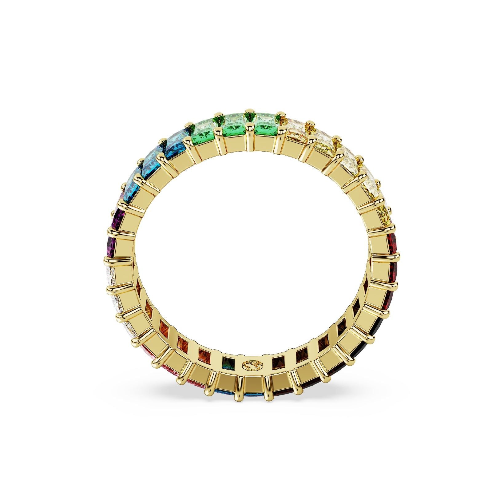 Anello tuttogiro donna Swarovski Matrix placcato oro cristalli multicolor 5685653-3