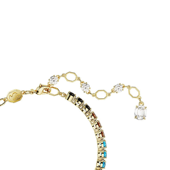 Bracciale tennis donna Swarovski Matrix placcato oro cristalli multicolor 5685691-3