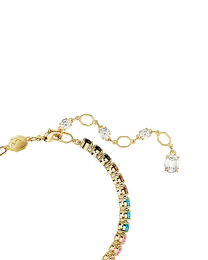 Bracciale tennis da donna Swarovski Matrix placcato oro con cristalli tondi multicolor  5685691