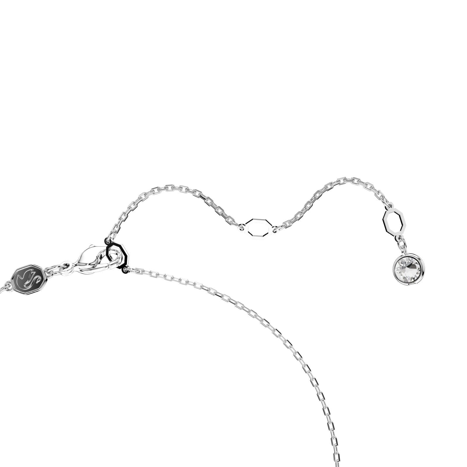 Collana donna Swarovski Hyperbola rodiata con infinito di cristalli 5687265-4