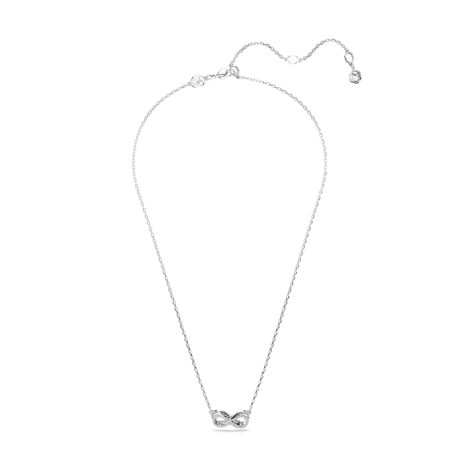 Collana donna Swarovski Hyperbola rodiata con infinito di cristalli 5687265