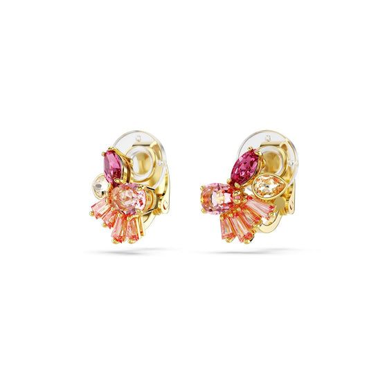 Orecchini lobo donna Swarovski Gema placcati oro cristalli rosa 5688479-1