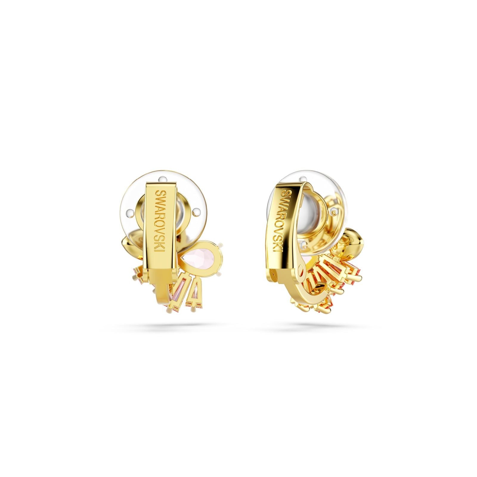 Orecchini lobo donna Swarovski Gema placcati oro cristalli rosa 5688479-3