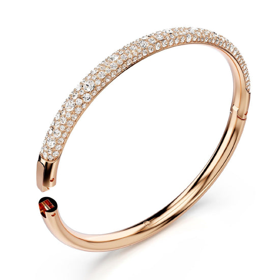 Bracciale donna Swarovski Meteora rosé con pavé di cristalli 5688611-3
