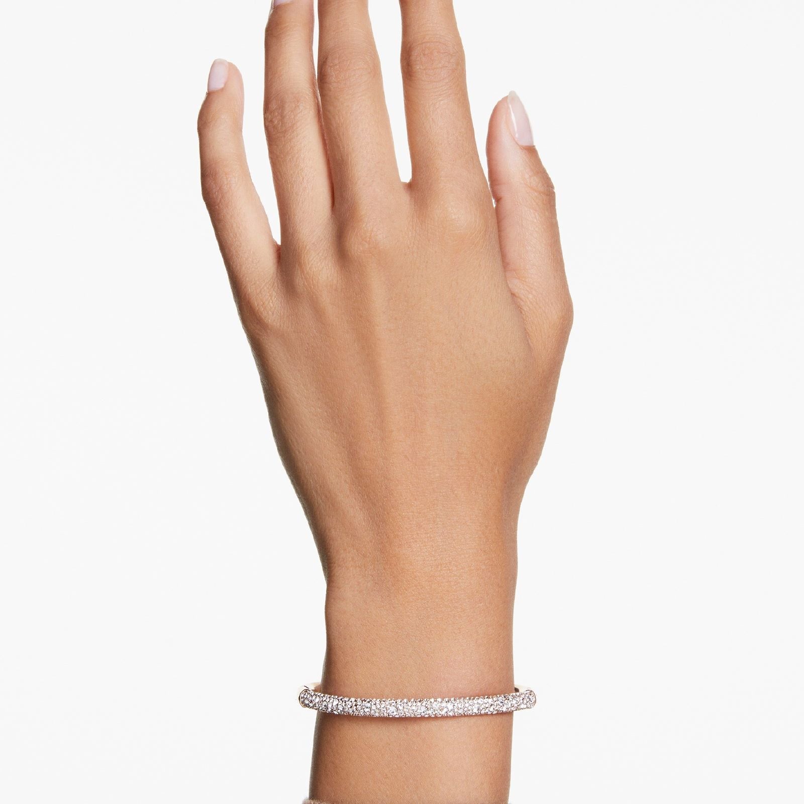 Bracciale donna Swarovski Meteora rosé con pavé di cristalli 5688611-4