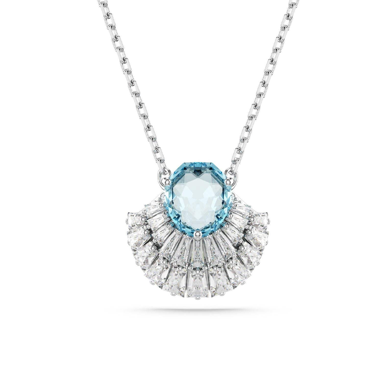 Collana donna Swarovski Idyllia lega metalli con cristalli blu e bianchi 5689195-1