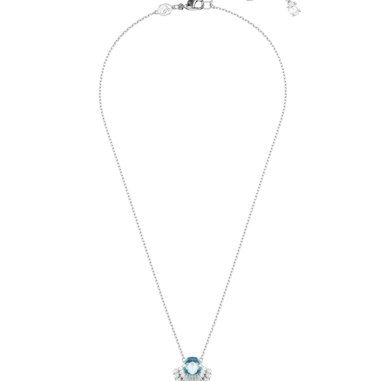 Collana donna Swarovski Idyllia lega metalli con cristalli blu e bianchi 5689195-3