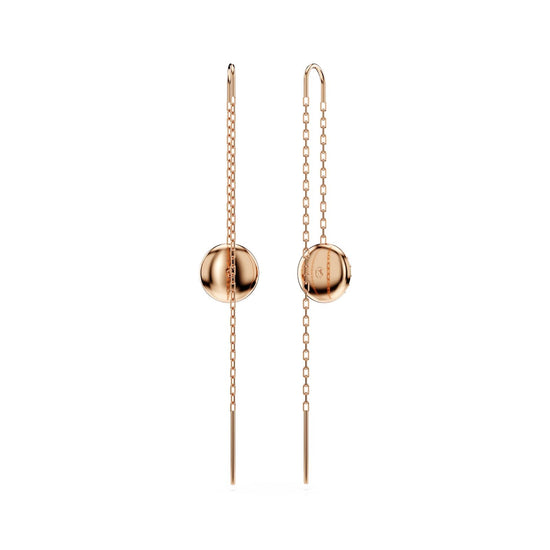 Orecchini pendenti donna Swarovski Meteora rosé con pavé di cristalli 5689427-3