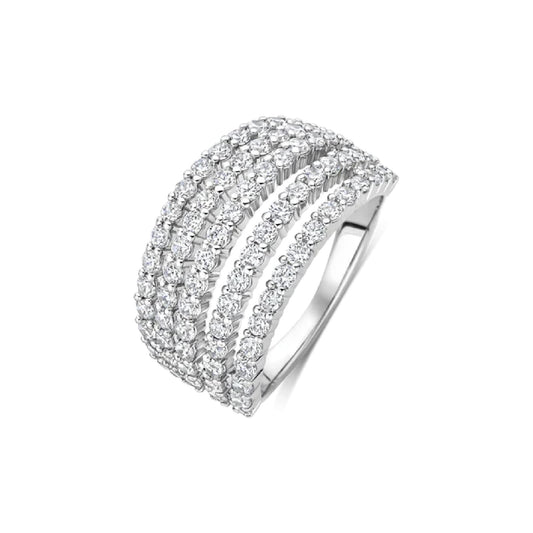 Anello TI SENTO Milano in argento con cinque fasce di zirconi 16