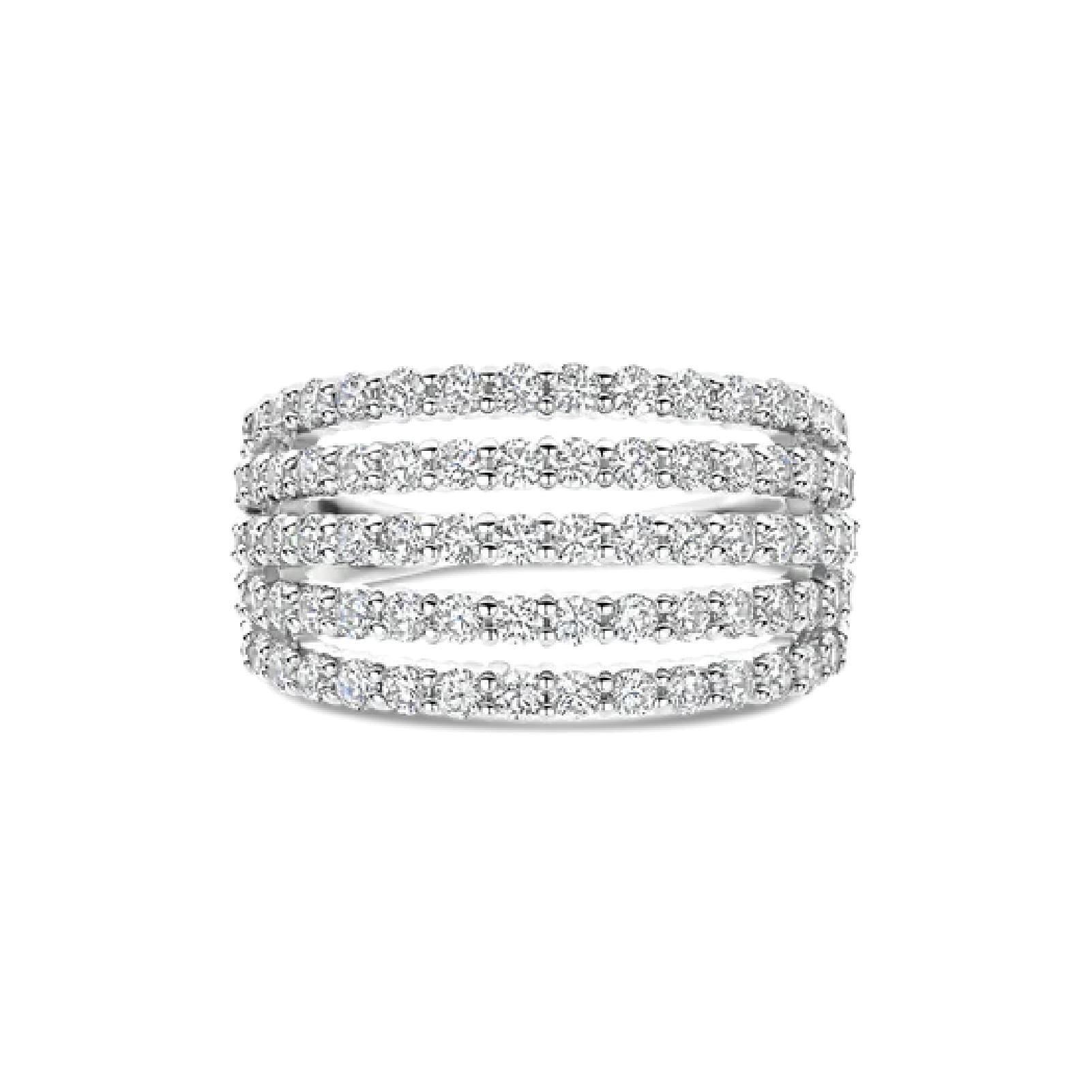 Anello TI SENTO Milano in argento con cinque fasce di zirconi 16