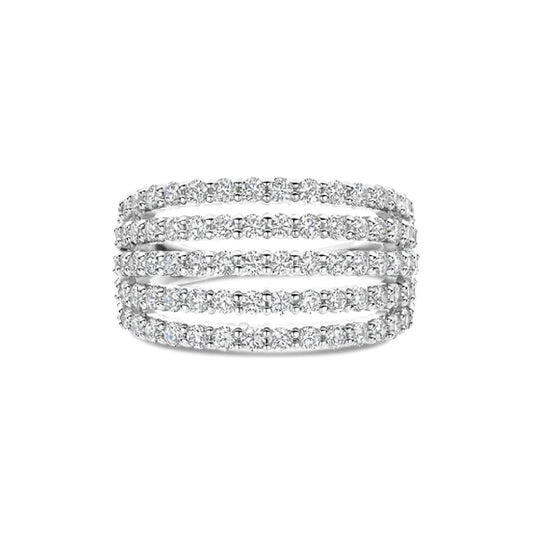 Anello TI SENTO Milano in argento con cinque fasce di zirconi 16