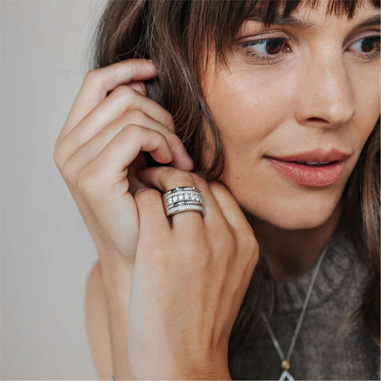 Anello TI SENTO Milano in argento con cinque file di zirconi 16