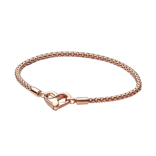 Bracciale Maglia Geometrica con Chiusura a Cuore 582731C00-1
