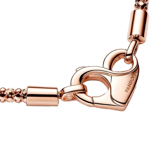 Bracciale Maglia Geometrica con Chiusura a Cuore 582731C00-2