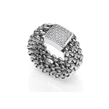 Anello donna Unoaerre Chicco donna argento maglia chicco riso zirconi 5889-1